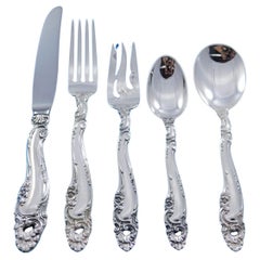 Decor by Gorham Sterling Silver Flatware Set For 24 Service 126 Pieces