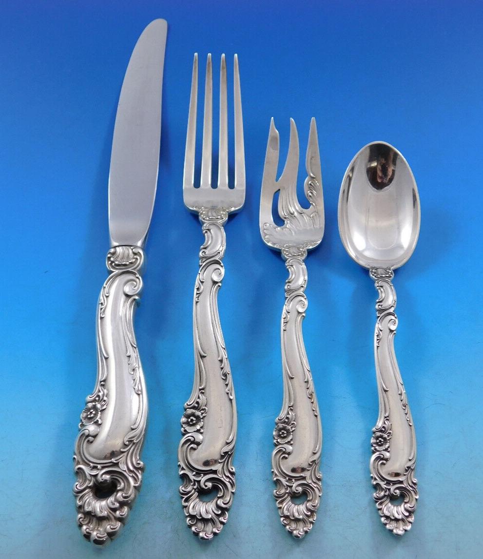 Mid-20th Century Decor by Gorham Sterling Silver Flatware Set for 8 Service 41 Pcs Dinner Size For Sale