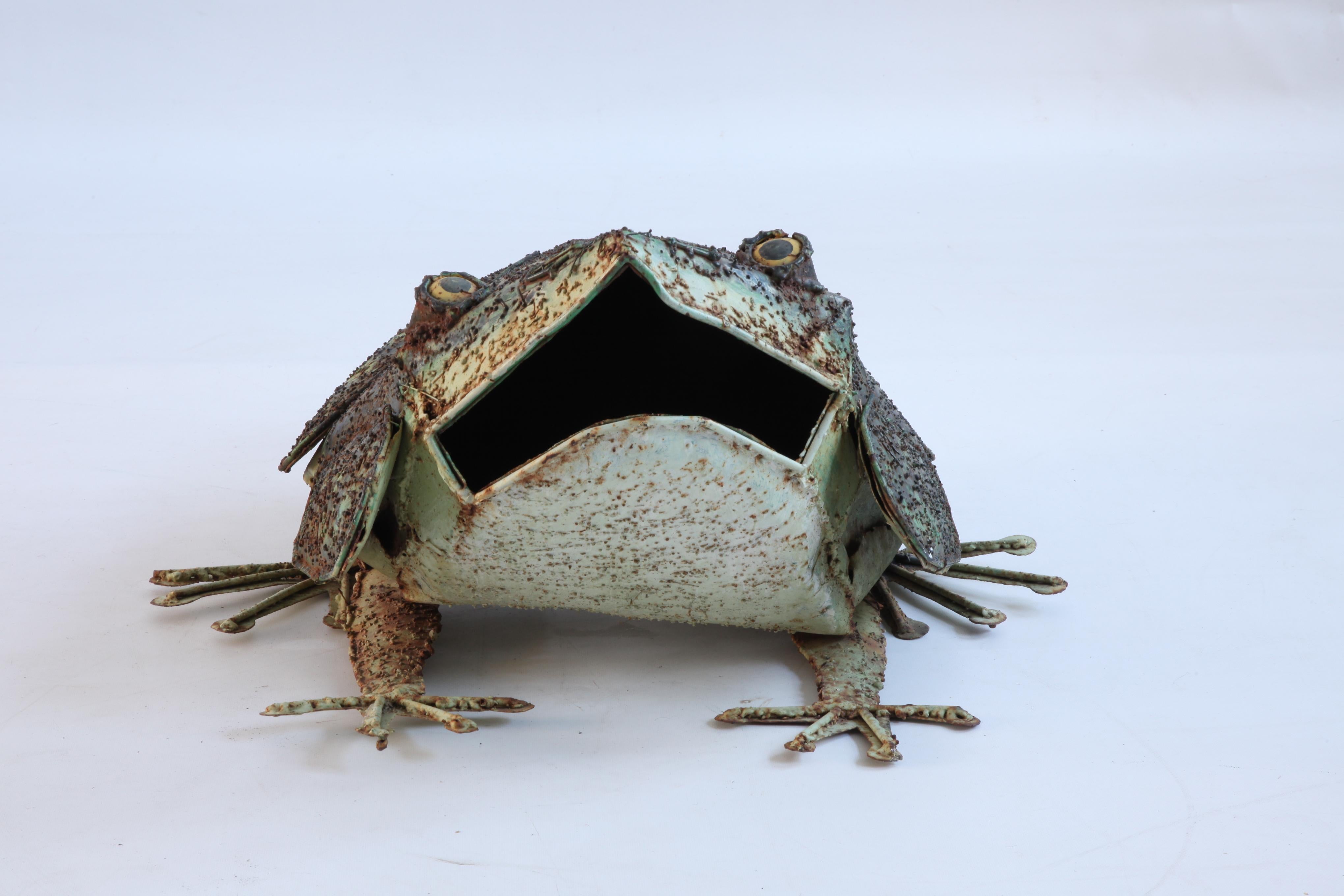 20th Century Decorarive 1950s Iron Frog Sclupture