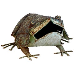 Decorarive 1950s Iron Frog Sclupture