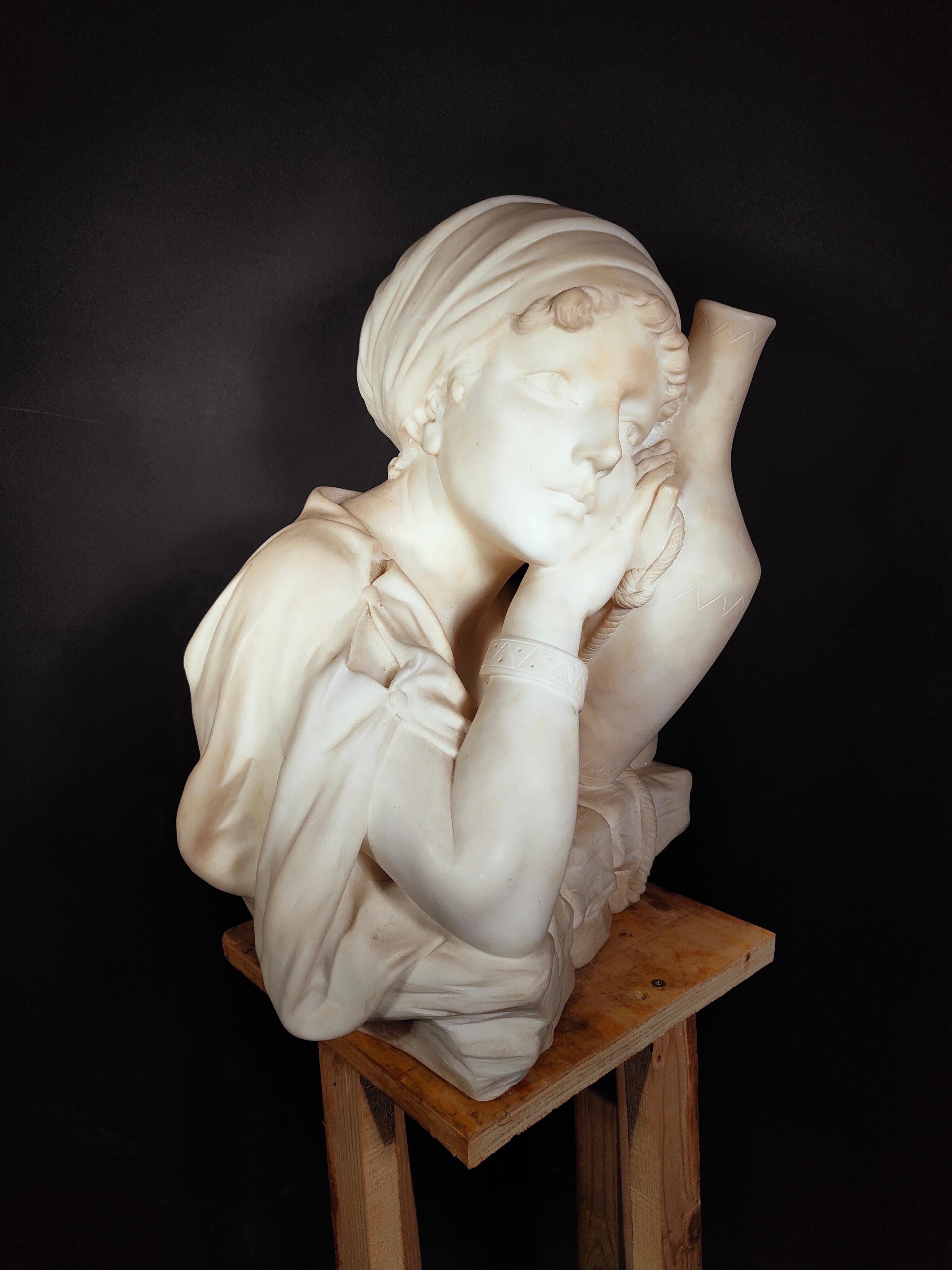 Decorarive XIX Century Italian Marble Sculpture For Sale 1