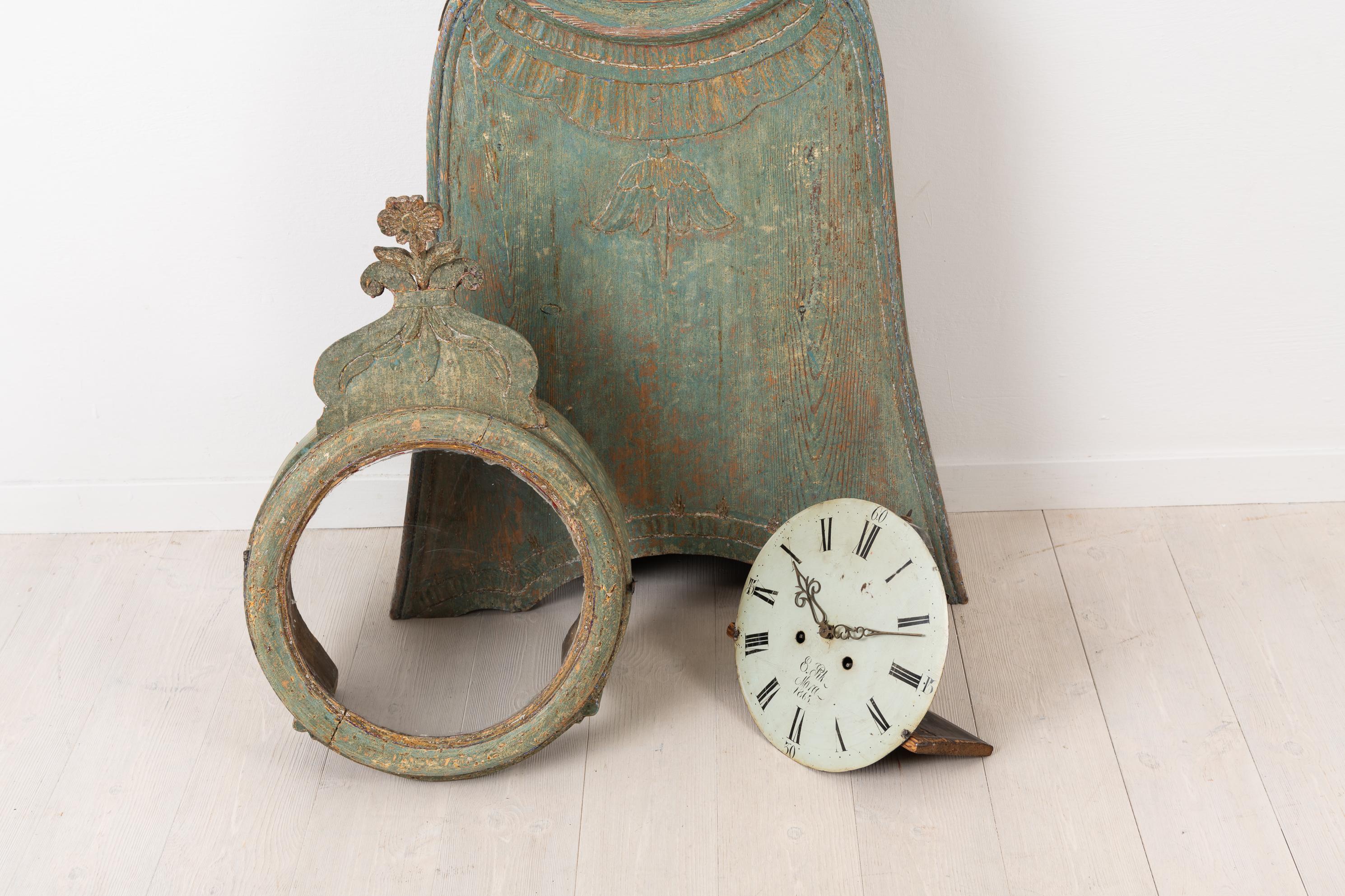 Decorated 18th Century Swedish Long Case Clock 5