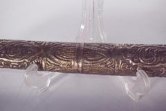 Decorated and Embossed Silver Dagger