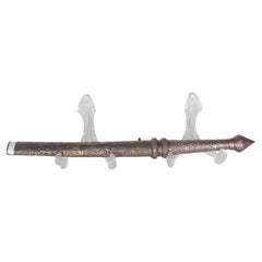 Antique Decorated and Embossed Silver Dagger