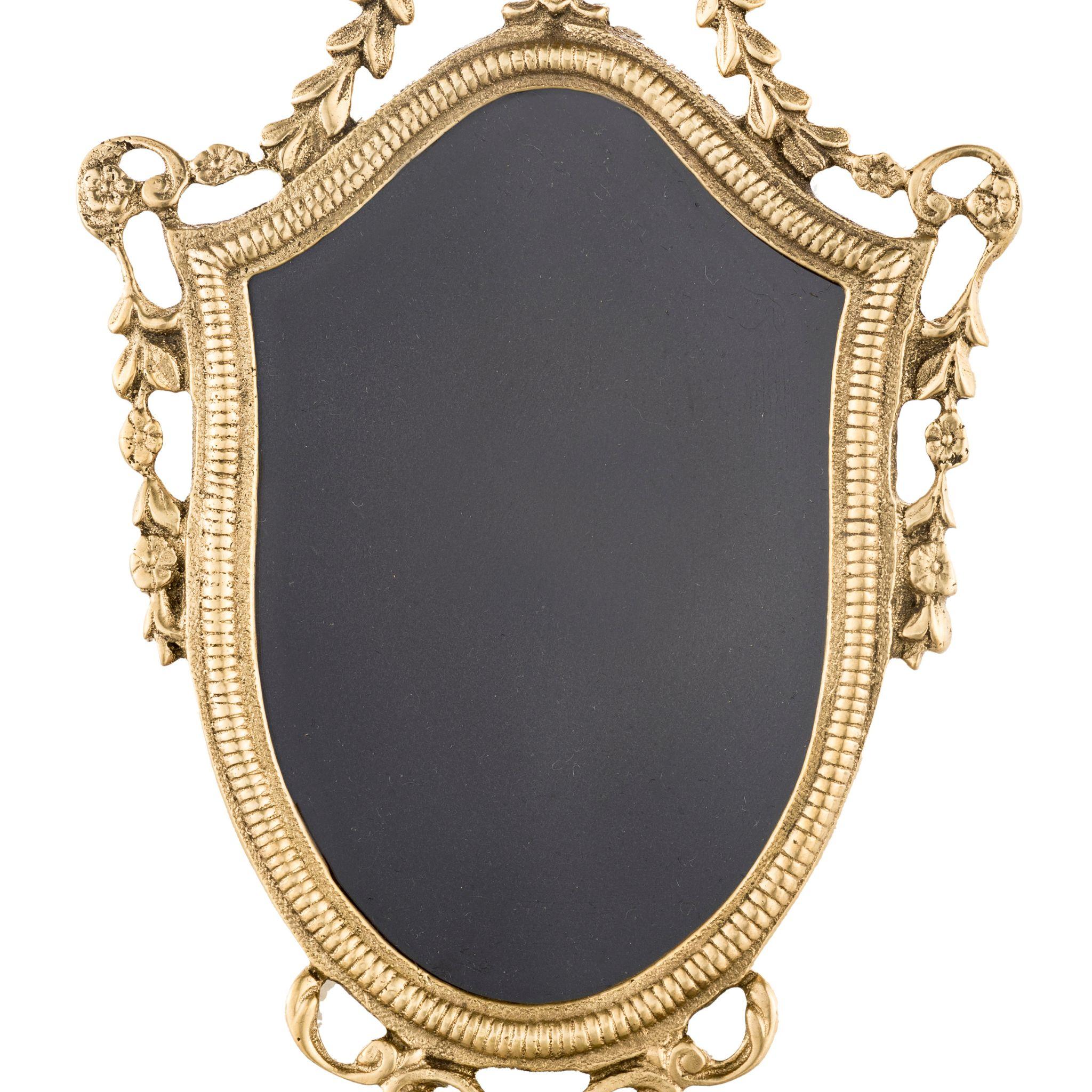 Contemporary Sissi decorated baroque-style brass frame For Sale