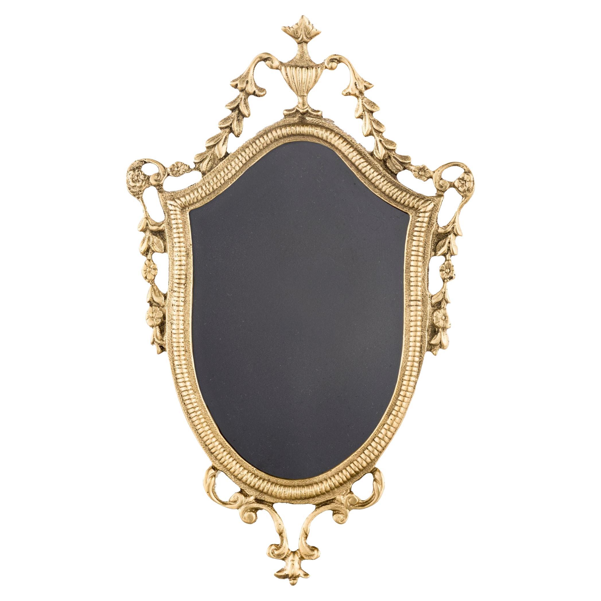 Sissi decorated baroque-style brass frame For Sale