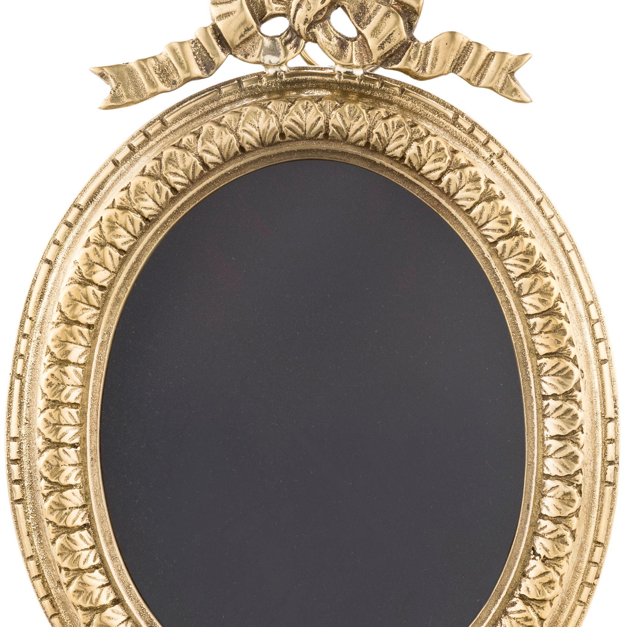Contemporary Sissi decorated brass frame with ribbon For Sale