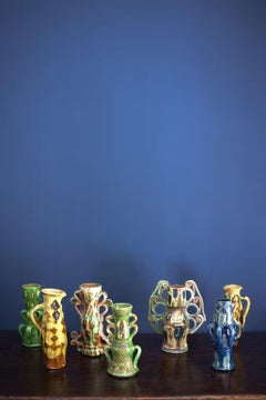 Vaso in ceramica decorata dell'artista J.J.Almarza