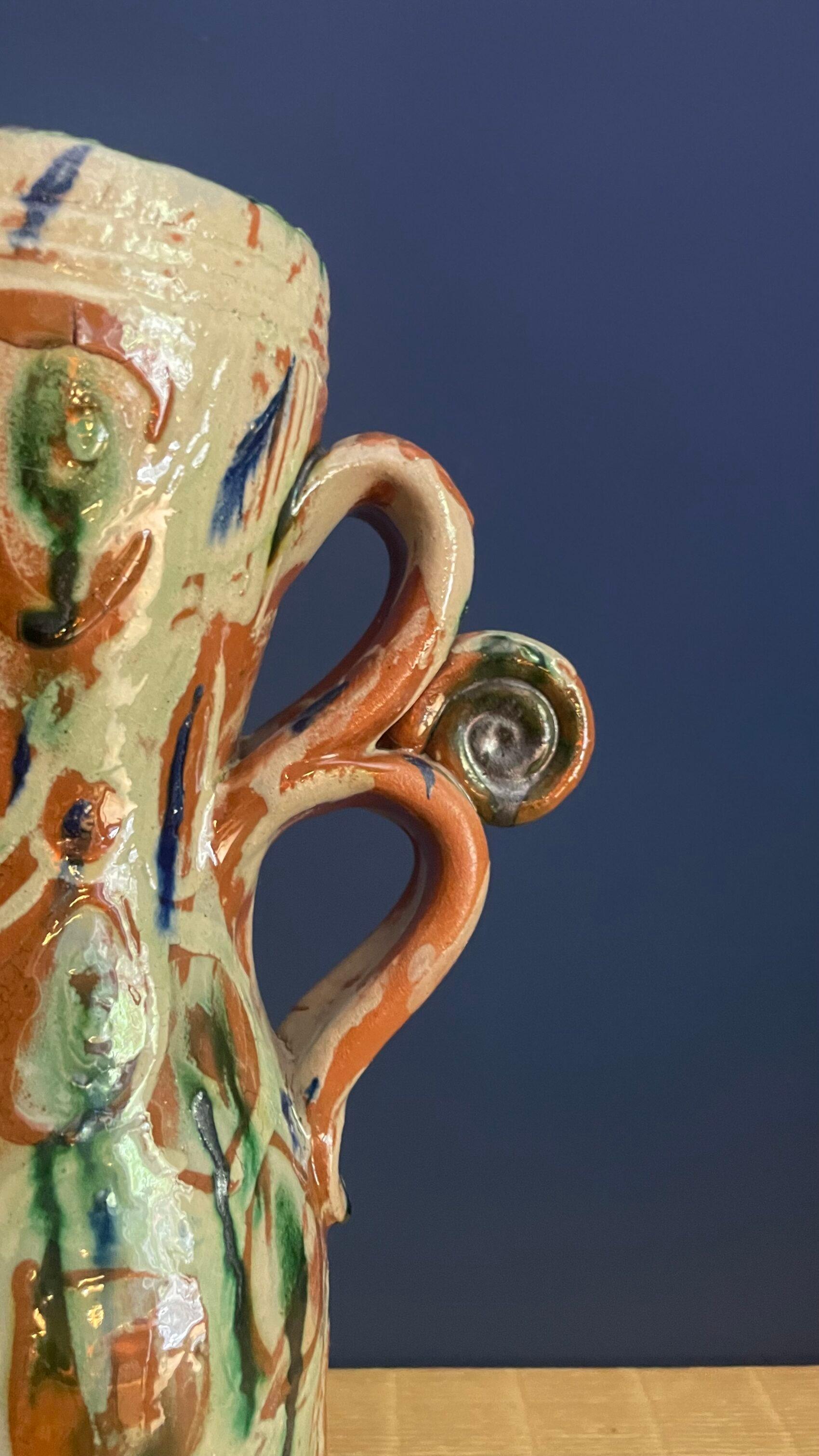 Espagnol Vase décoré par l'artiste J.J.Almarza en vente