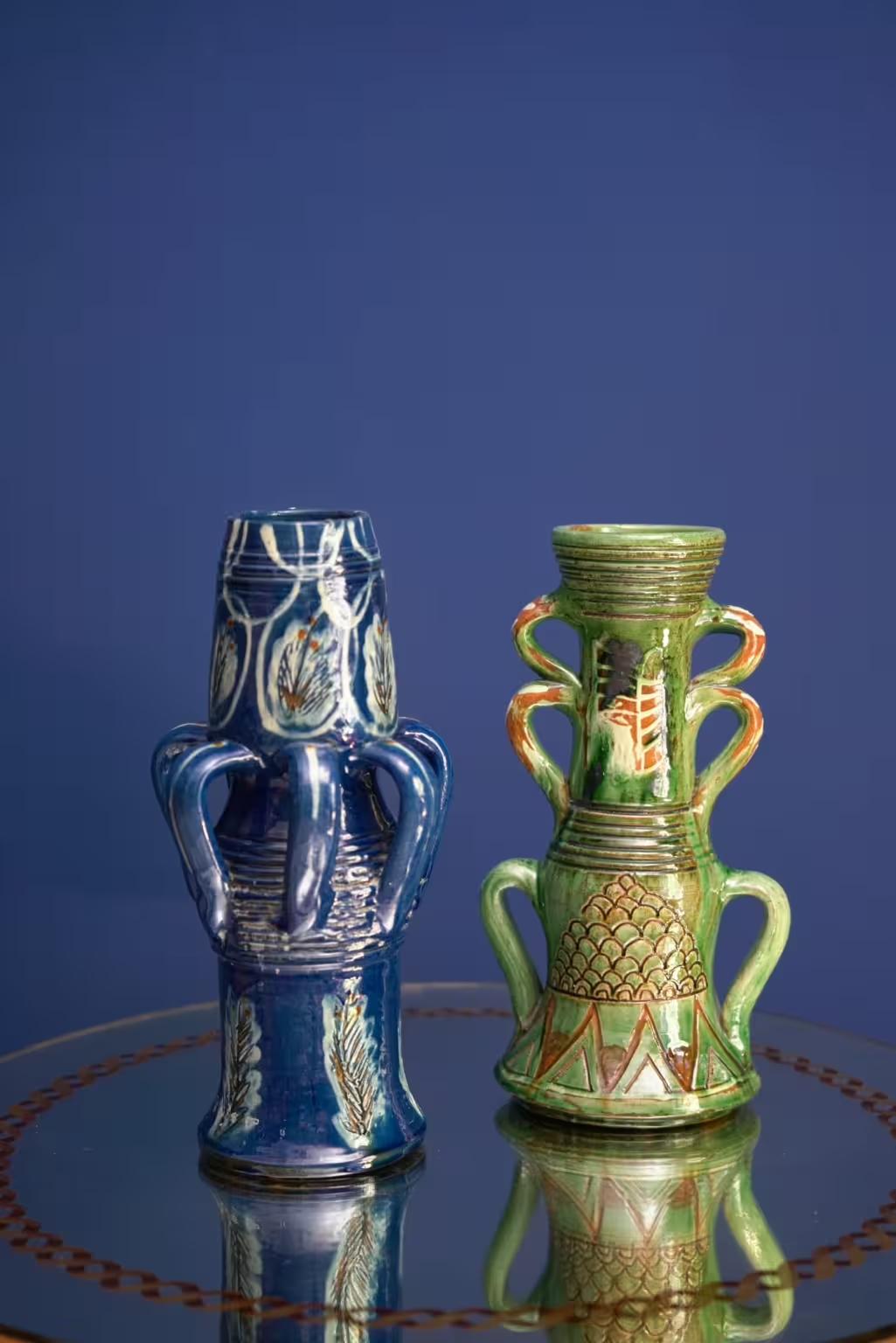 Espagnol Vase décoré par l'artiste J.J.Almarza en vente