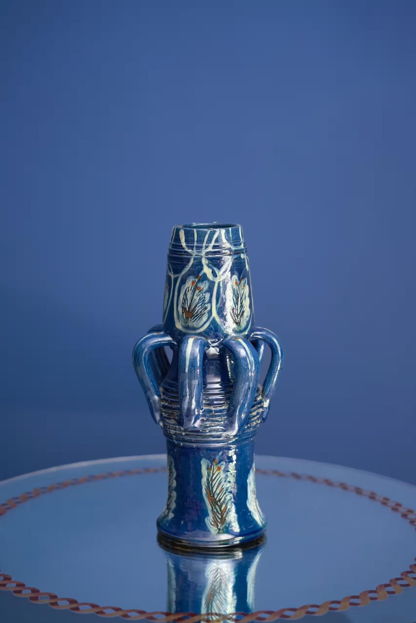 Vase décoré par l'artiste J.J.Almarza Bon état - En vente à MADRID, ES