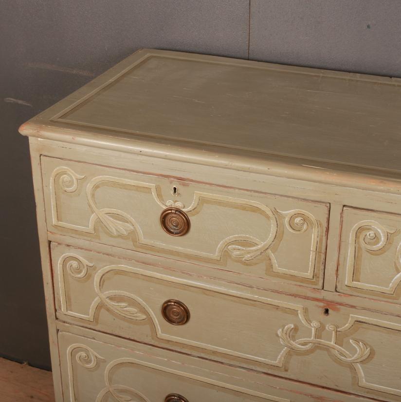 English Decorated Chest of Drawers