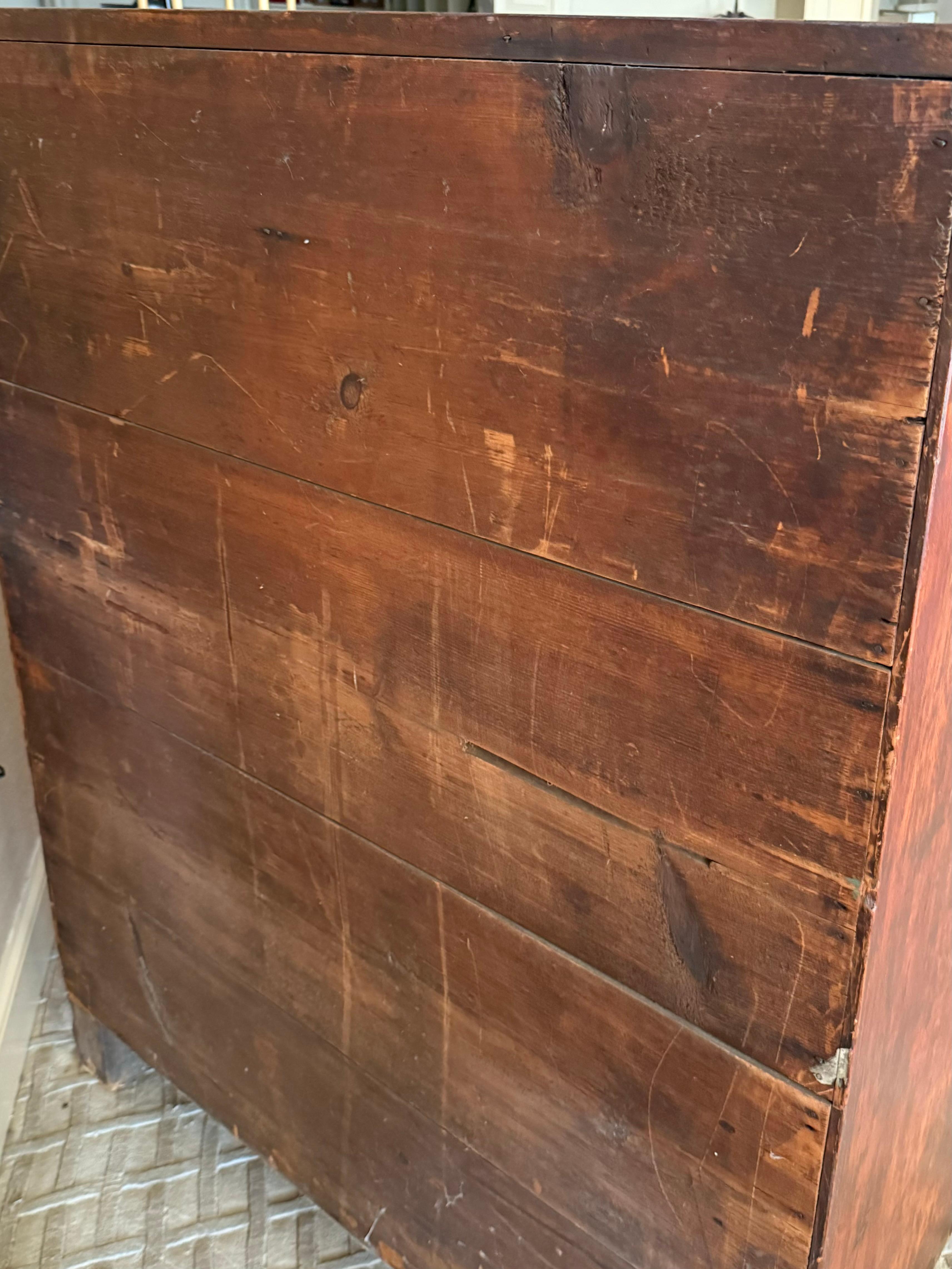 Berlin Iron Antique Painted & Decorated Chest with Drawers For Sale