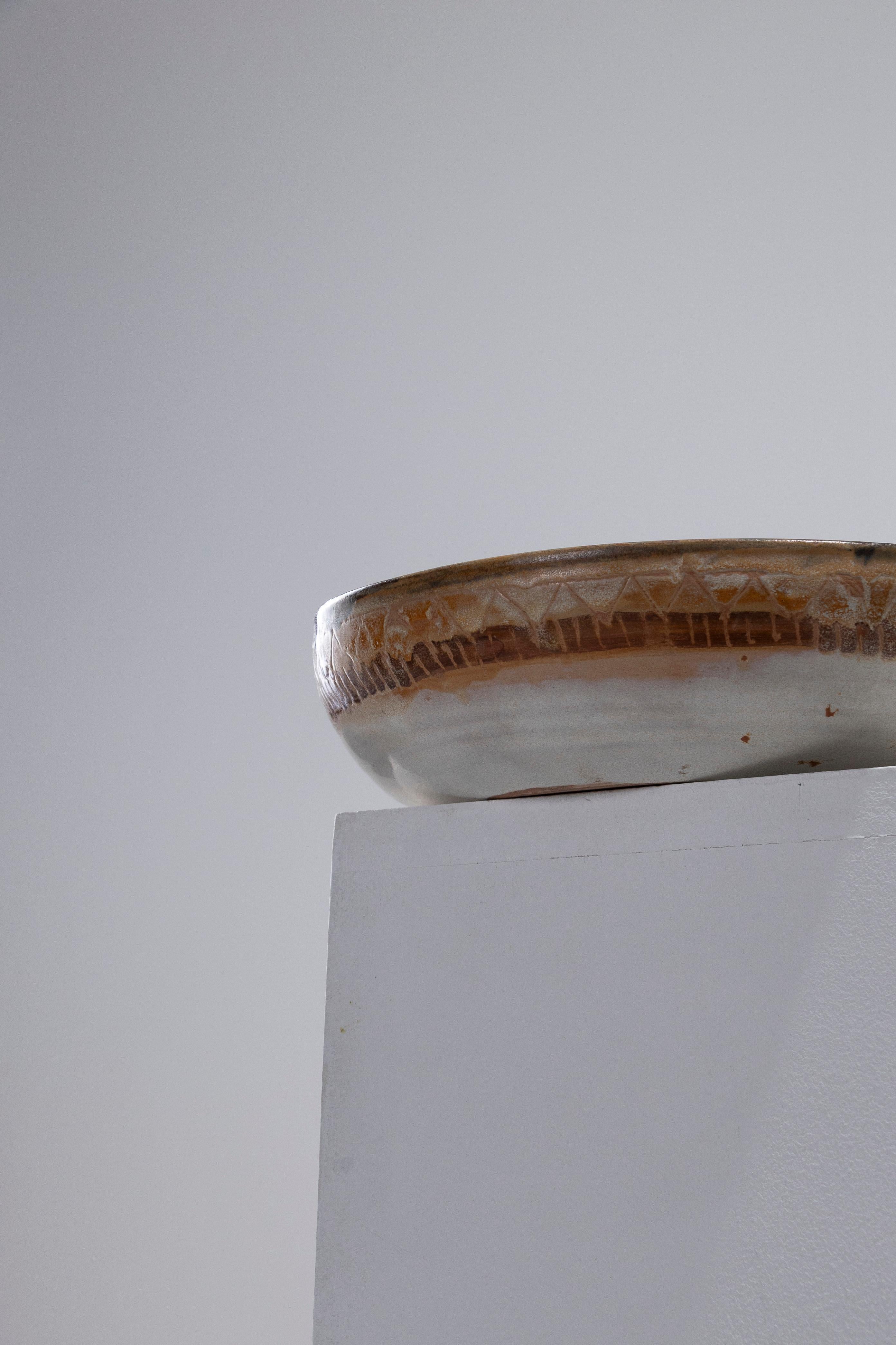 Plato circular decorado, cerámica de Vallauris, años 50 en venta 5