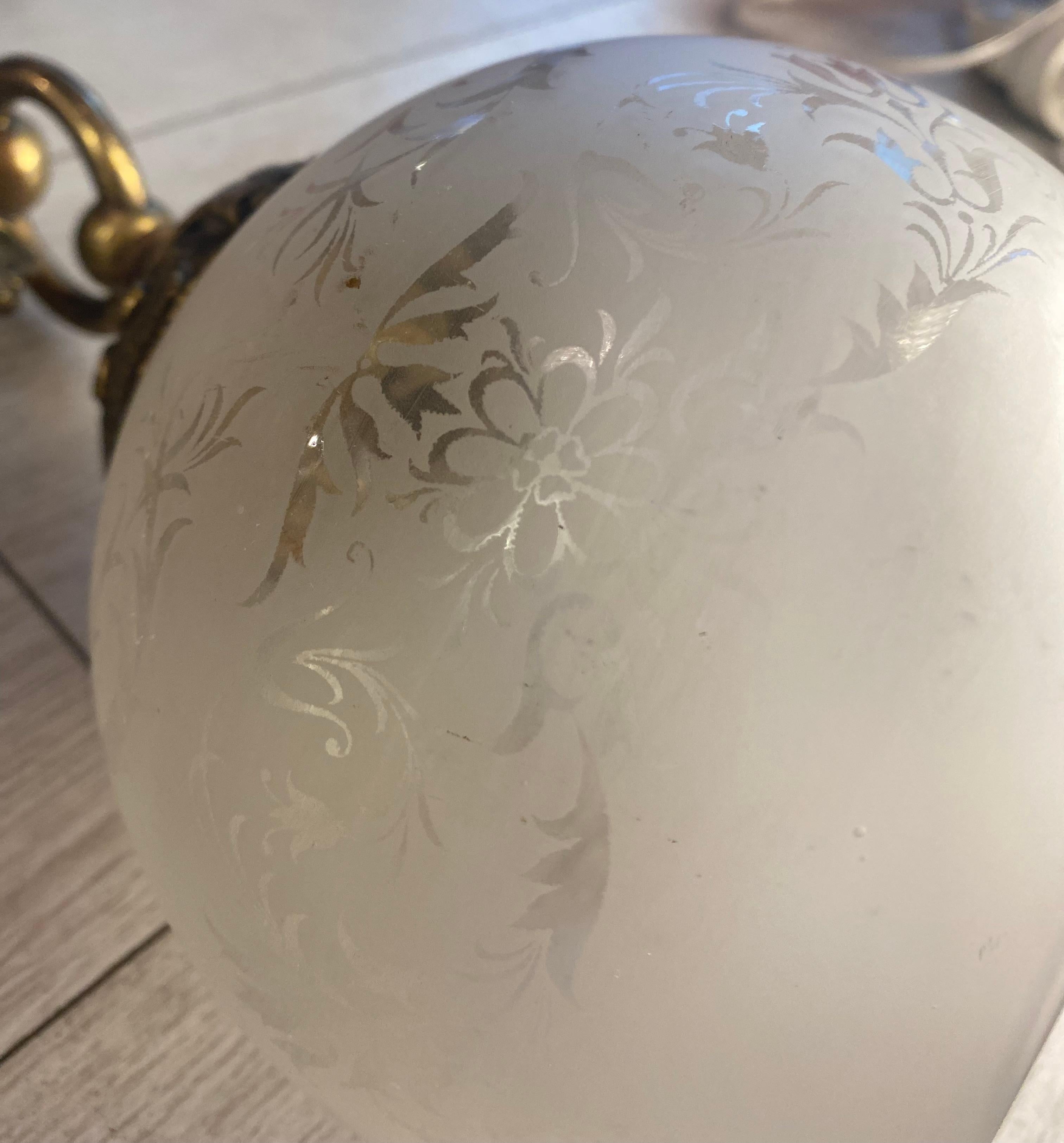 Decorated Crystal and Bronze Wall Lamp For Sale 8