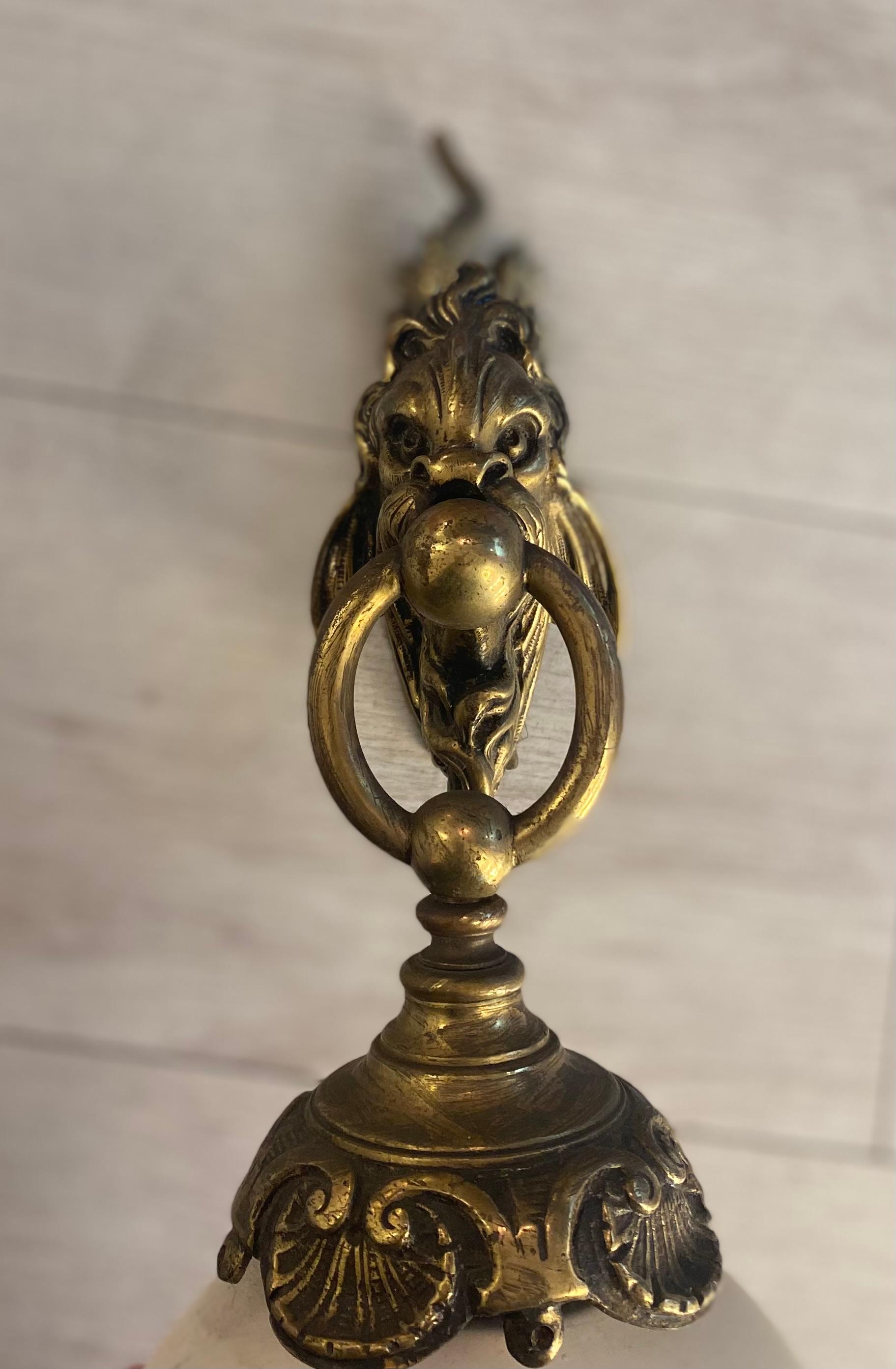 Decorated Crystal and Bronze Wall Lamp In Fair Condition For Sale In Saint ouen, FR