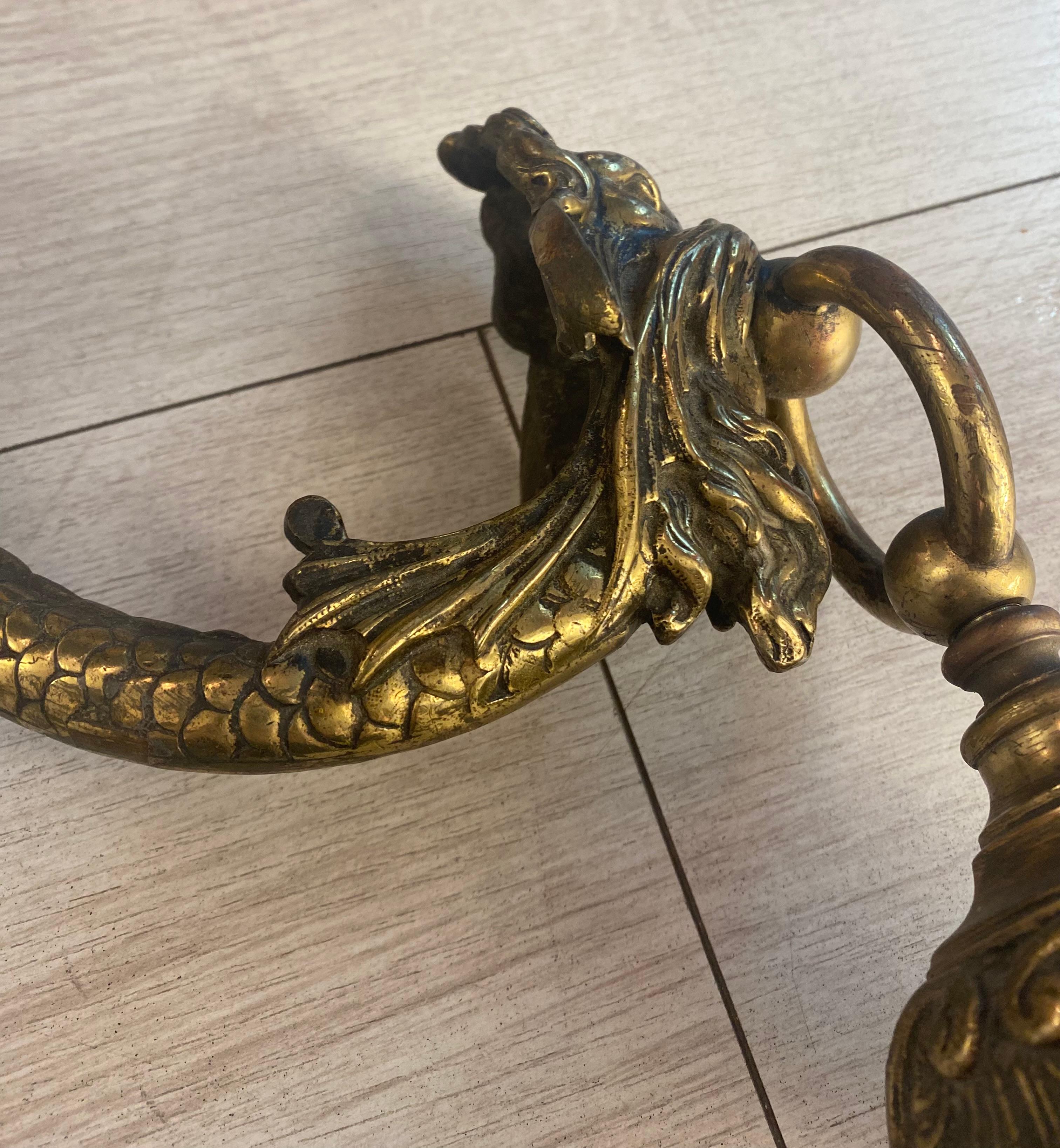 Aplique de Cristal Decorado y Bronce en venta 4