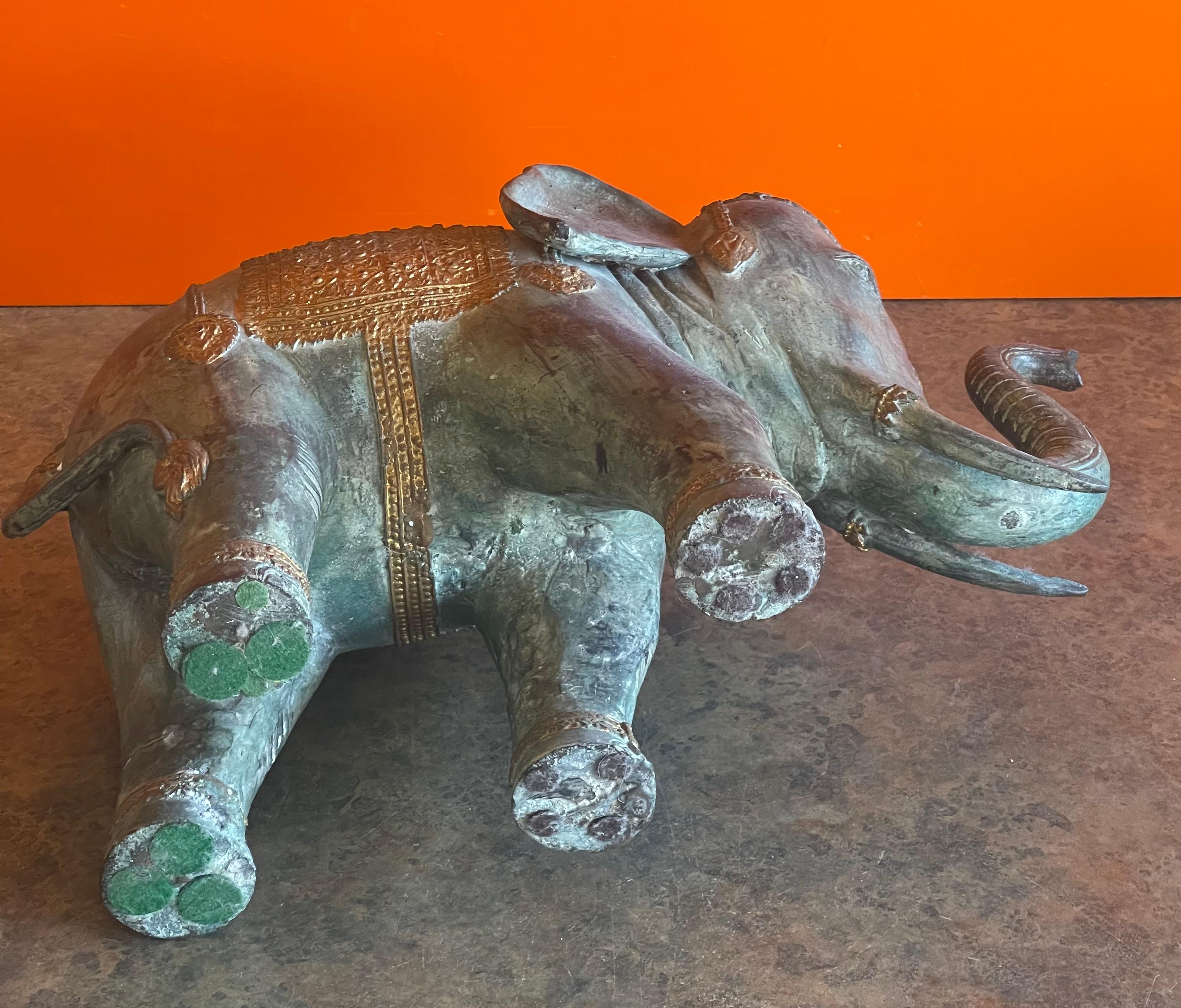 Decorated Indian Elephant Bronze Sculpture 3