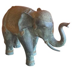 Decorated Indian Elephant Bronze Sculpture