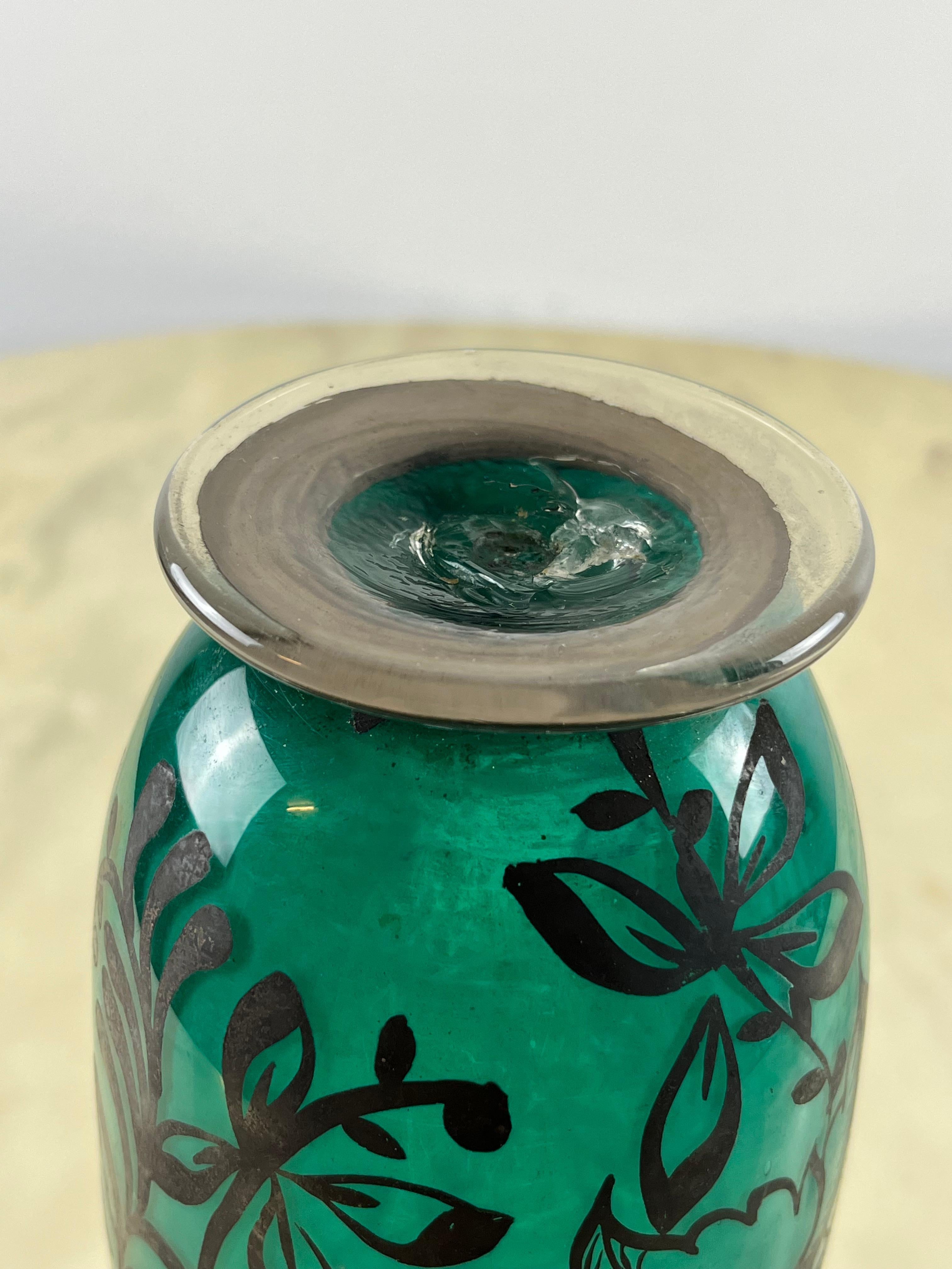 Other Decorated Murano Glass Vase, Italy, 1945 For Sale