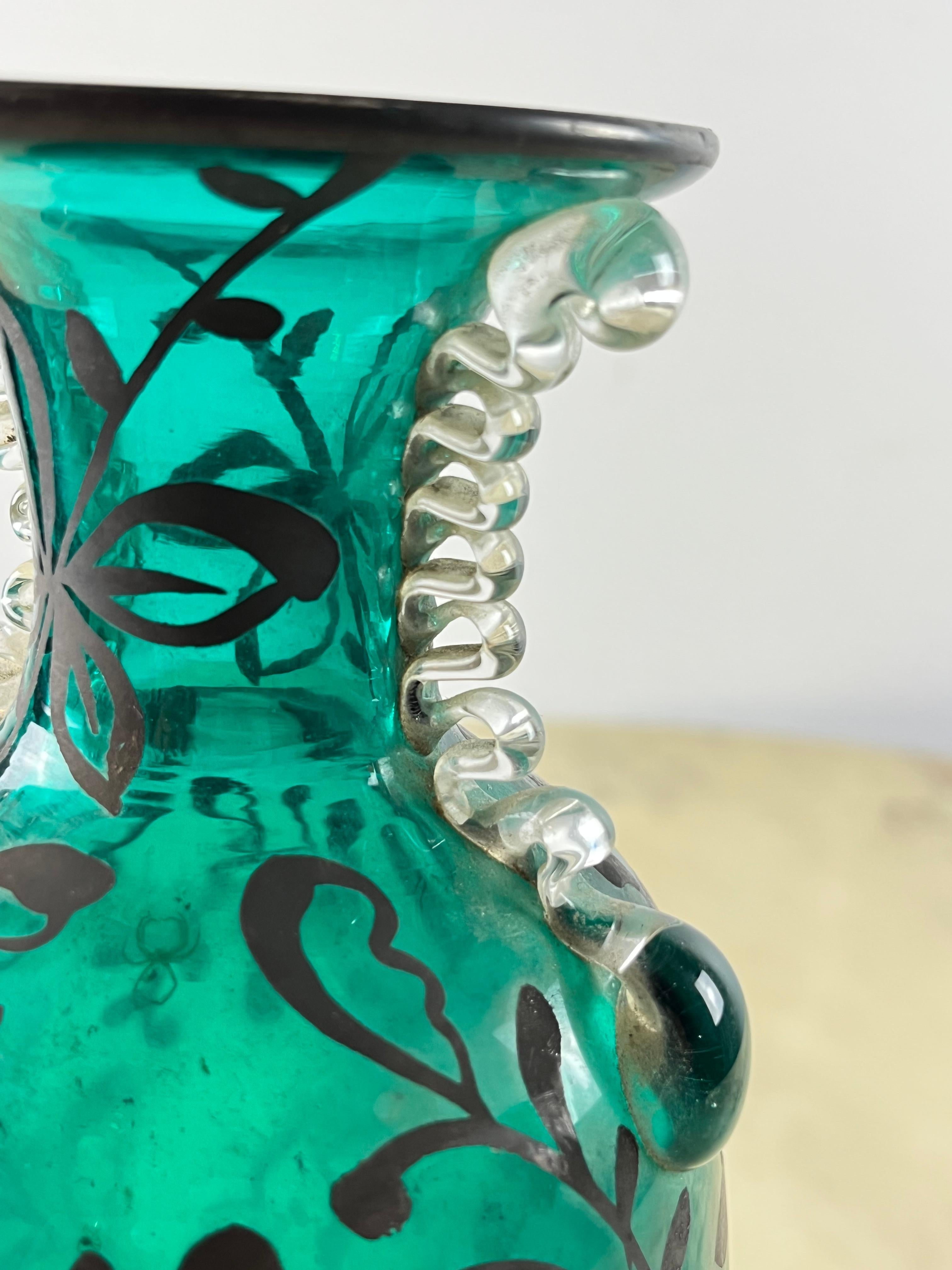 Decorated Murano Glass Vase, Italy, 1945 In Good Condition In Palermo, IT