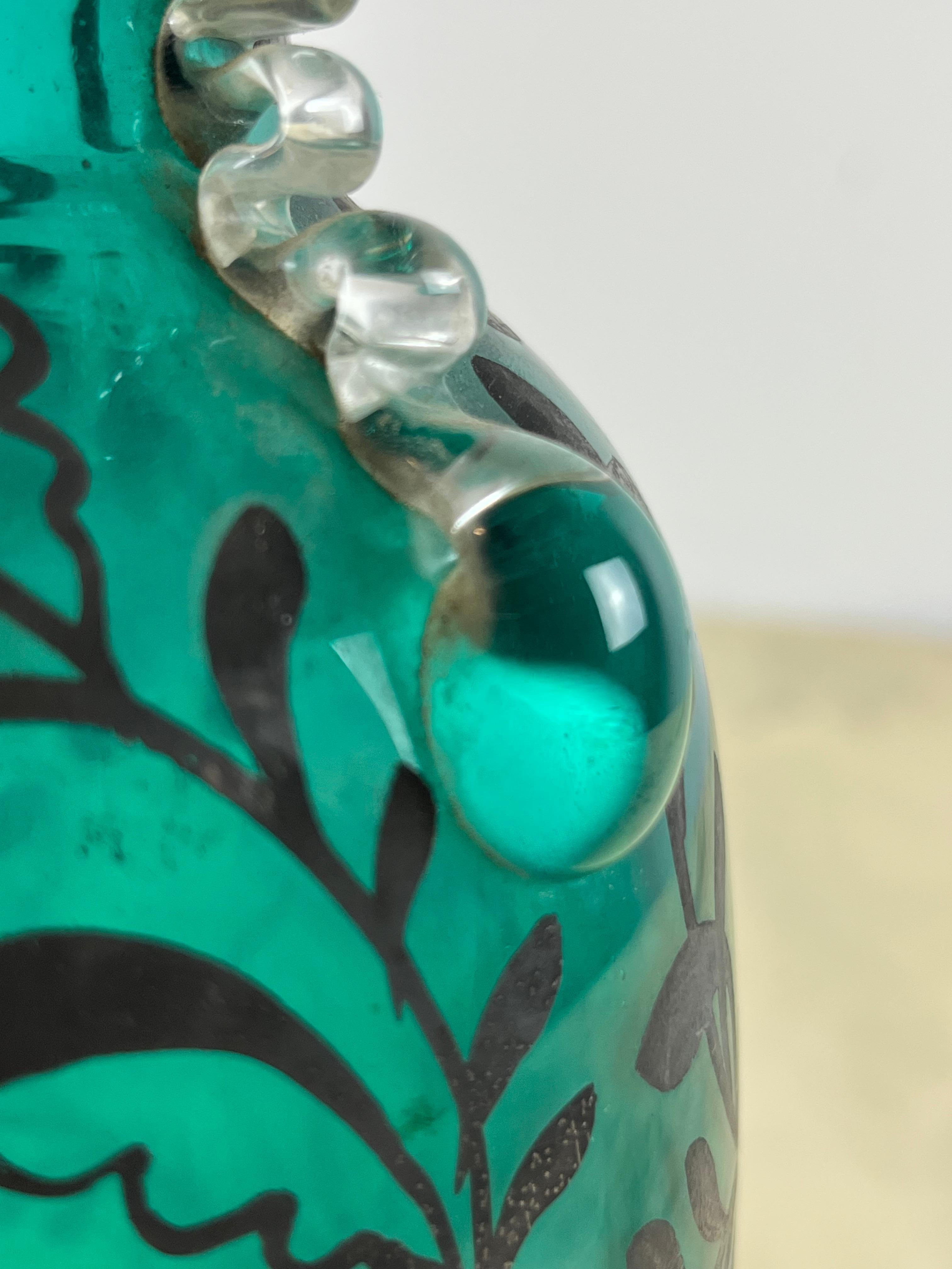Decorated Murano Glass Vase, Italy, 1945 For Sale 1