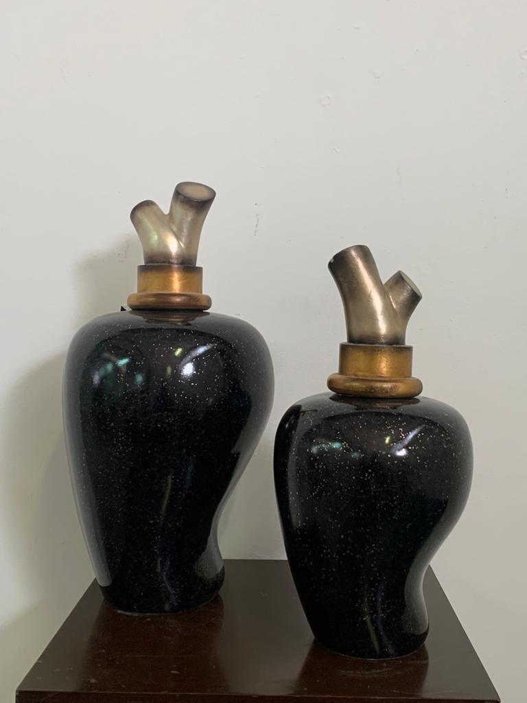 Decorated Vases from Lam Lee Group, 1980s, Set of 2 For Sale 3
