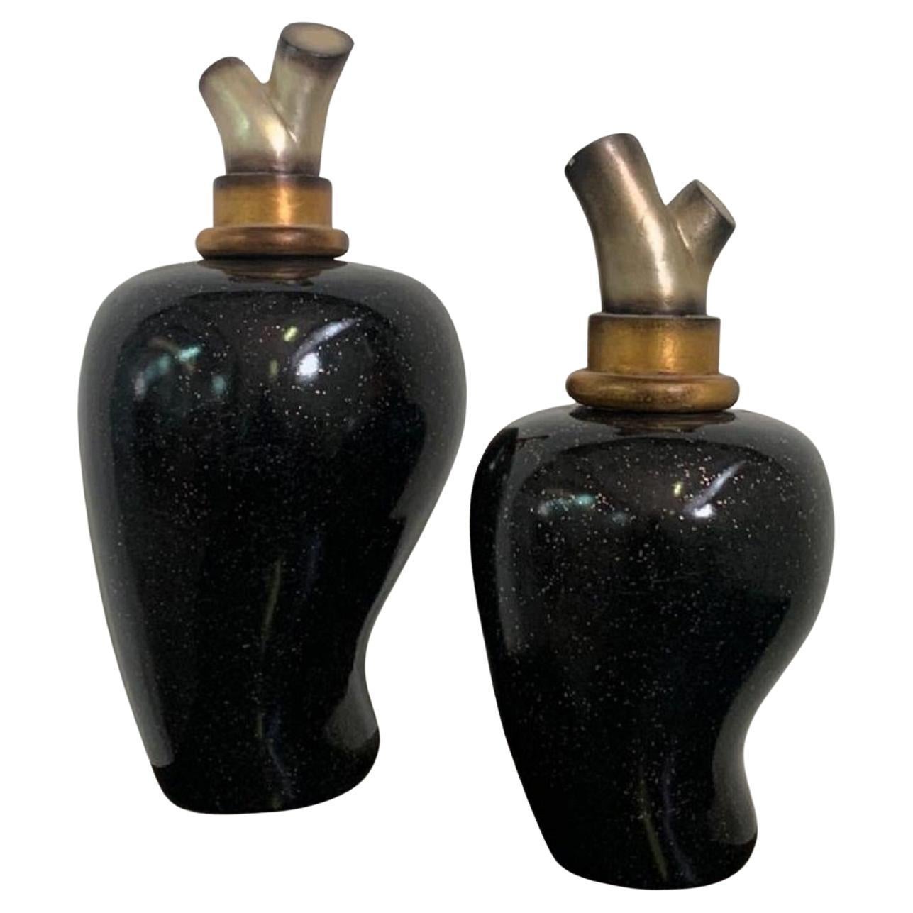Decorated Vases from Lam Lee Group, 1980s, Set of 2
