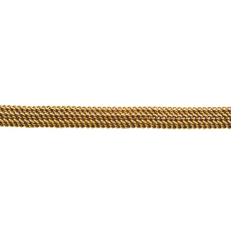 Decorated Victorian Chain in 18 Karat Gold In Excellent Condition For Sale In Los Angeles, CA