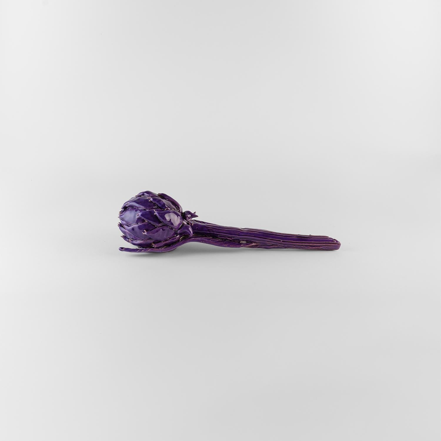 Decoration artichoke ceramic. Centerpiece. Nature. Handmade in Italy. 3 pieces For Sale 3