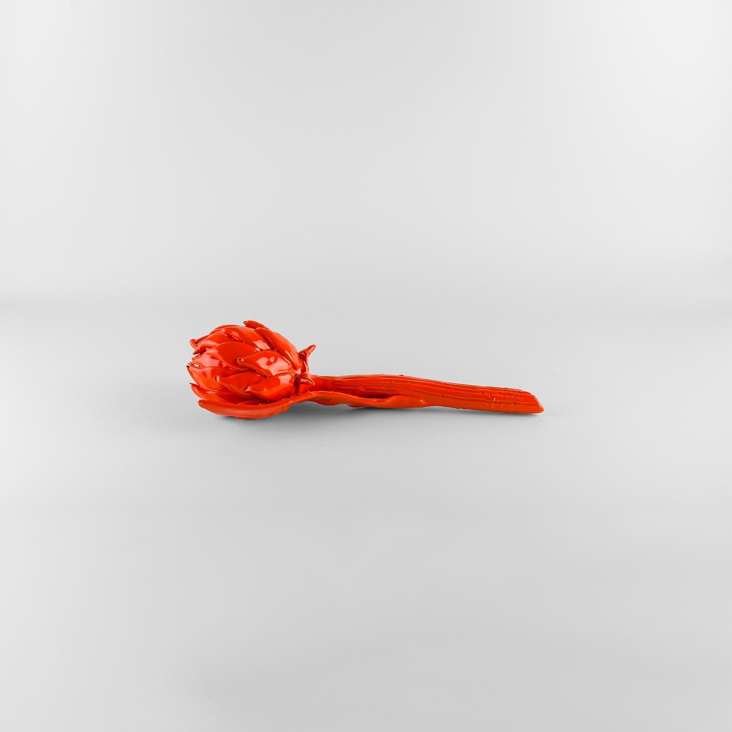 Modern Decoration artichoke ceramic. Centerpiece. Nature. Handmade in Italy. 5 pieces For Sale