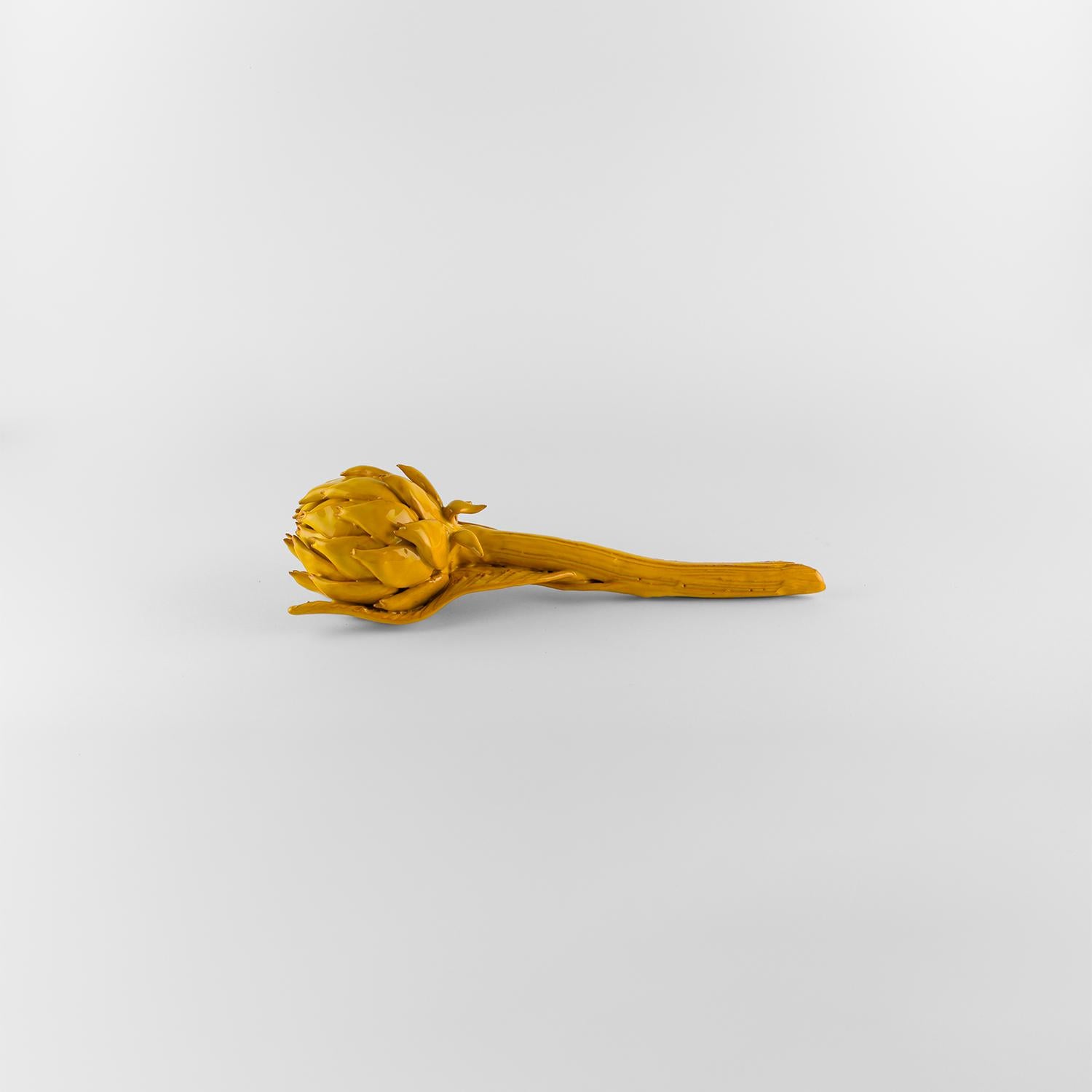 Italian Decoration artichoke ceramic. Centerpiece. Nature. Handmade in Italy. 5 pieces For Sale