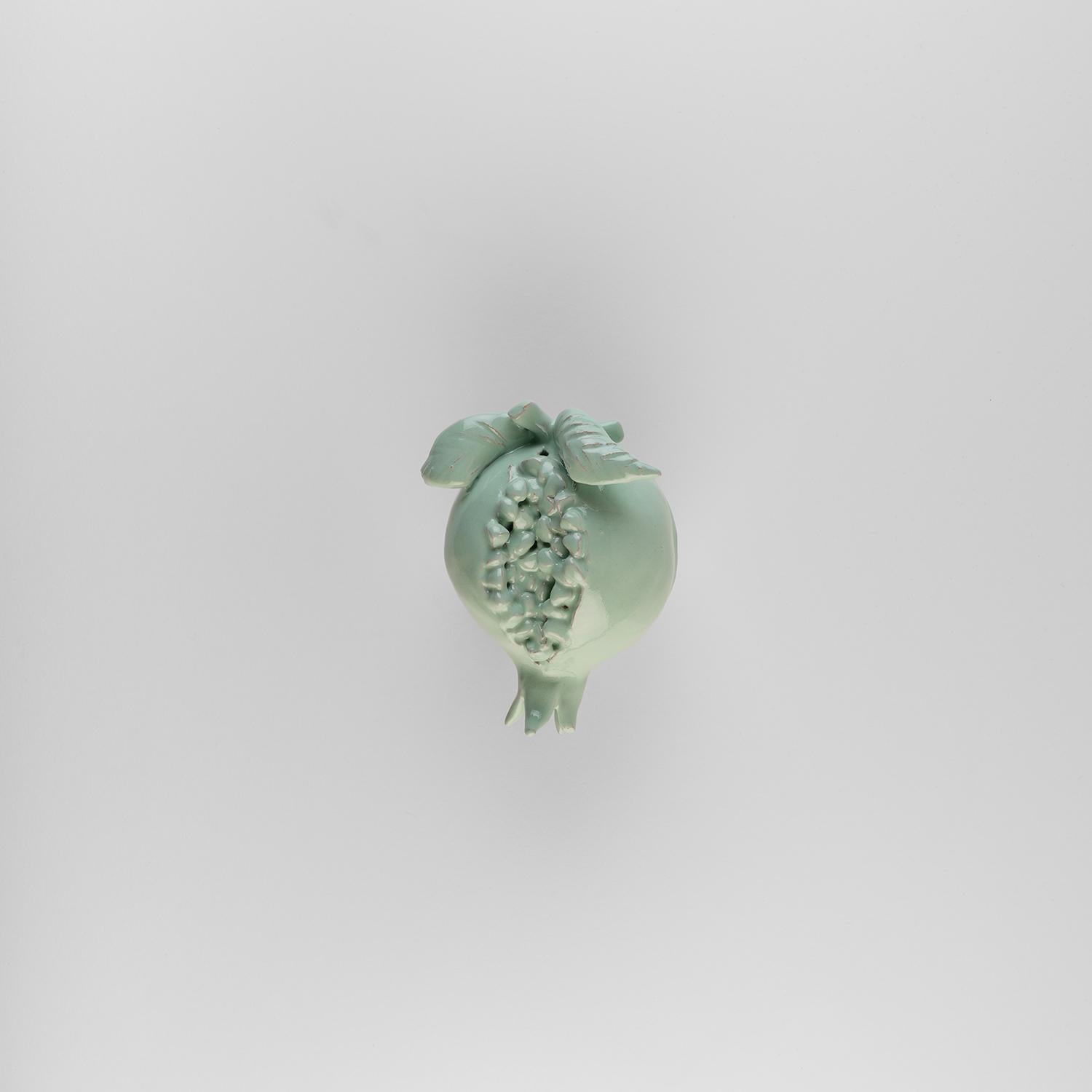 Decoration GRANADE5'' ceramic.Centerpiece.Sculpture. Handmade in Italy. 3 pieces For Sale 3