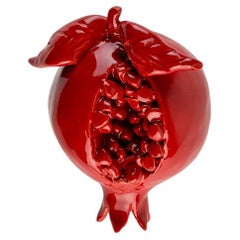 Decoration GRANADE5'' ceramic.Centerpiece.Sculpture. Handmade in Italy. 3 pieces