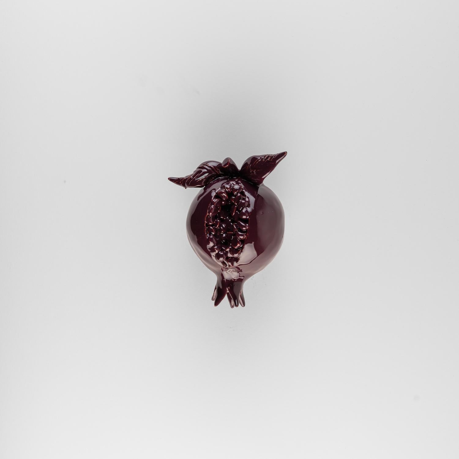 Italian Decoration GRANADE5'' ceramic.Centerpiece.Sculpture. Handmade in Italy. 3 pieces For Sale