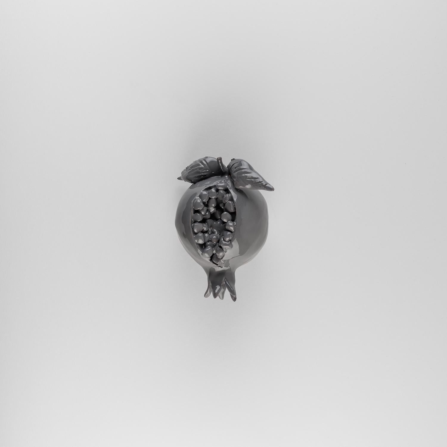 Contemporary Decoration GRANADE5'' ceramic.Centerpiece.Sculpture. Handmade in Italy. 3 pieces For Sale