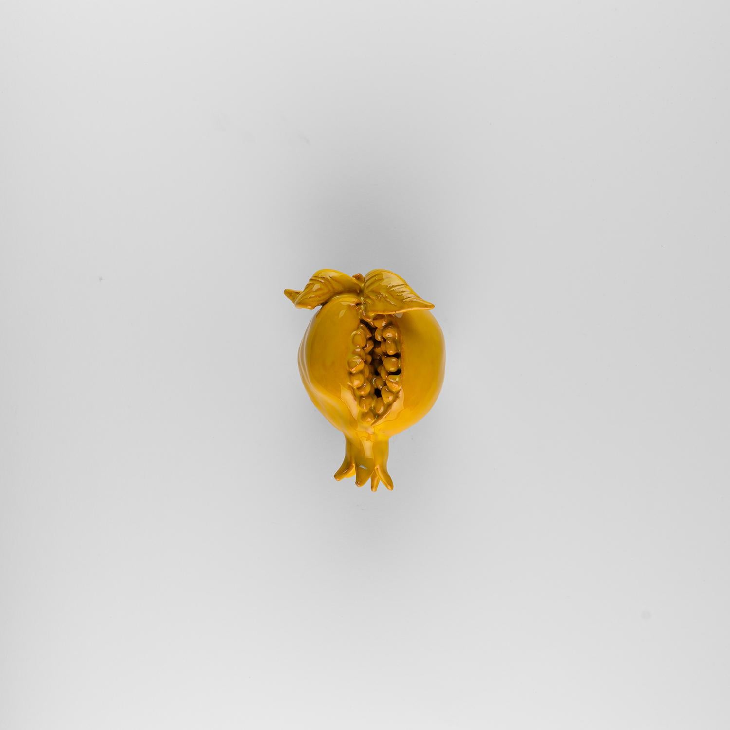 Hand-Crafted Decoration GRANADE5'' ceramic.Centerpiece.Sculpture. Handmade in Italy. 5 pieces For Sale