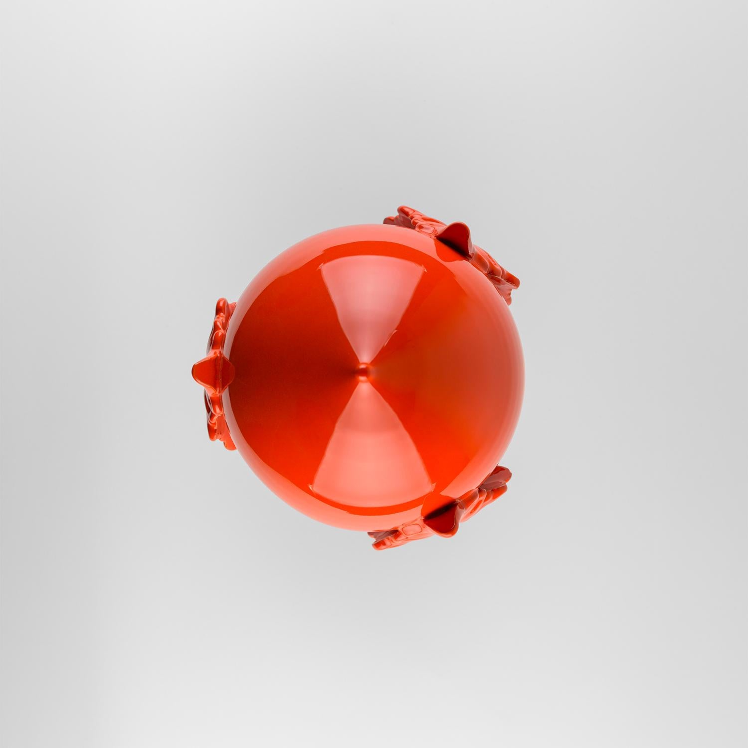 Decoration PUMO10'' ceramic. Centerpiece. Sculpture. Handmade in Italy. 3 pieces For Sale 4