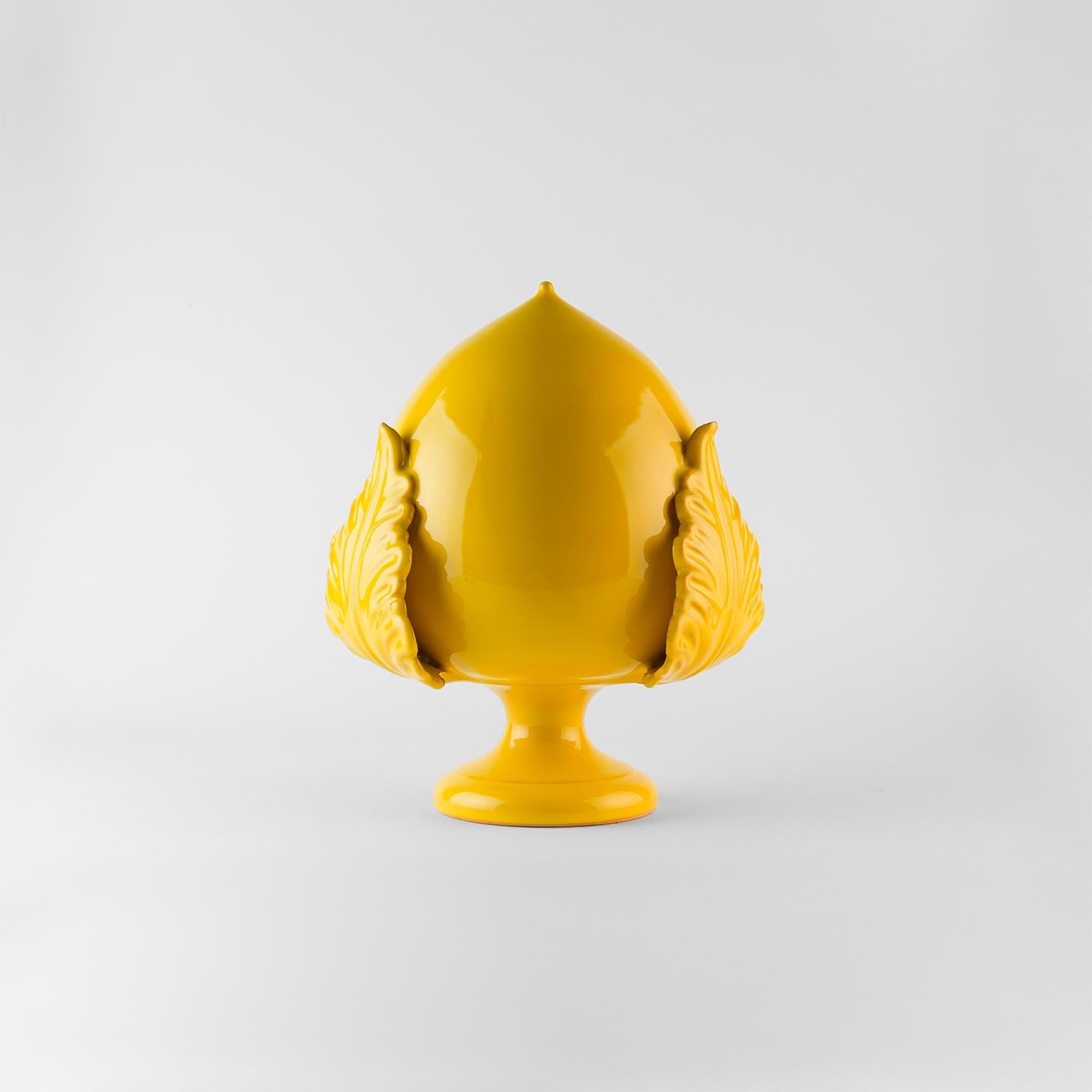 Modern Decoration PUMO10'' ceramic. Centerpiece. Sculpture. Handmade in Italy. 3 pieces For Sale