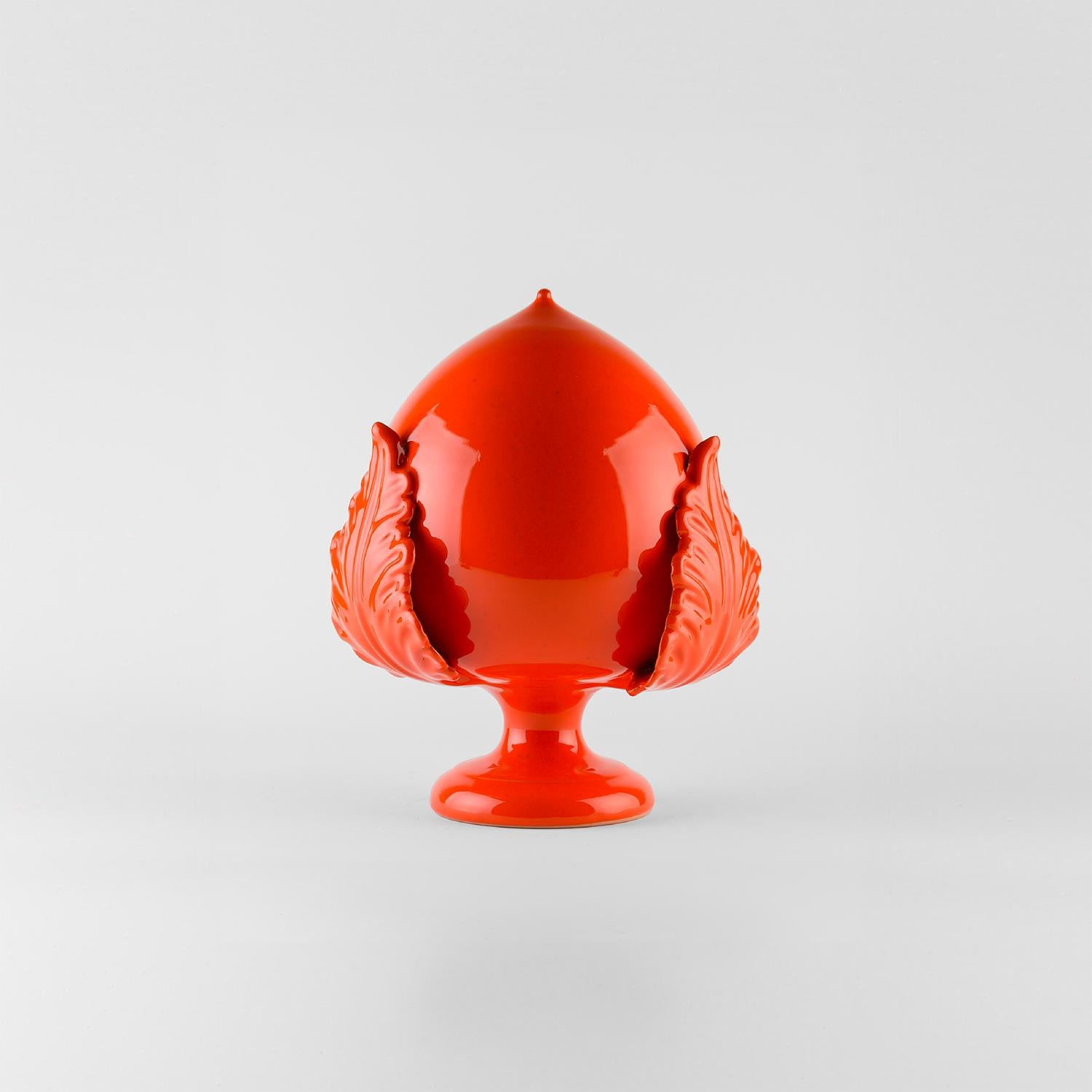 Decoration PUMO10'' ceramic. Centerpiece. Sculpture. Handmade in Italy. 5 pieces For Sale 3