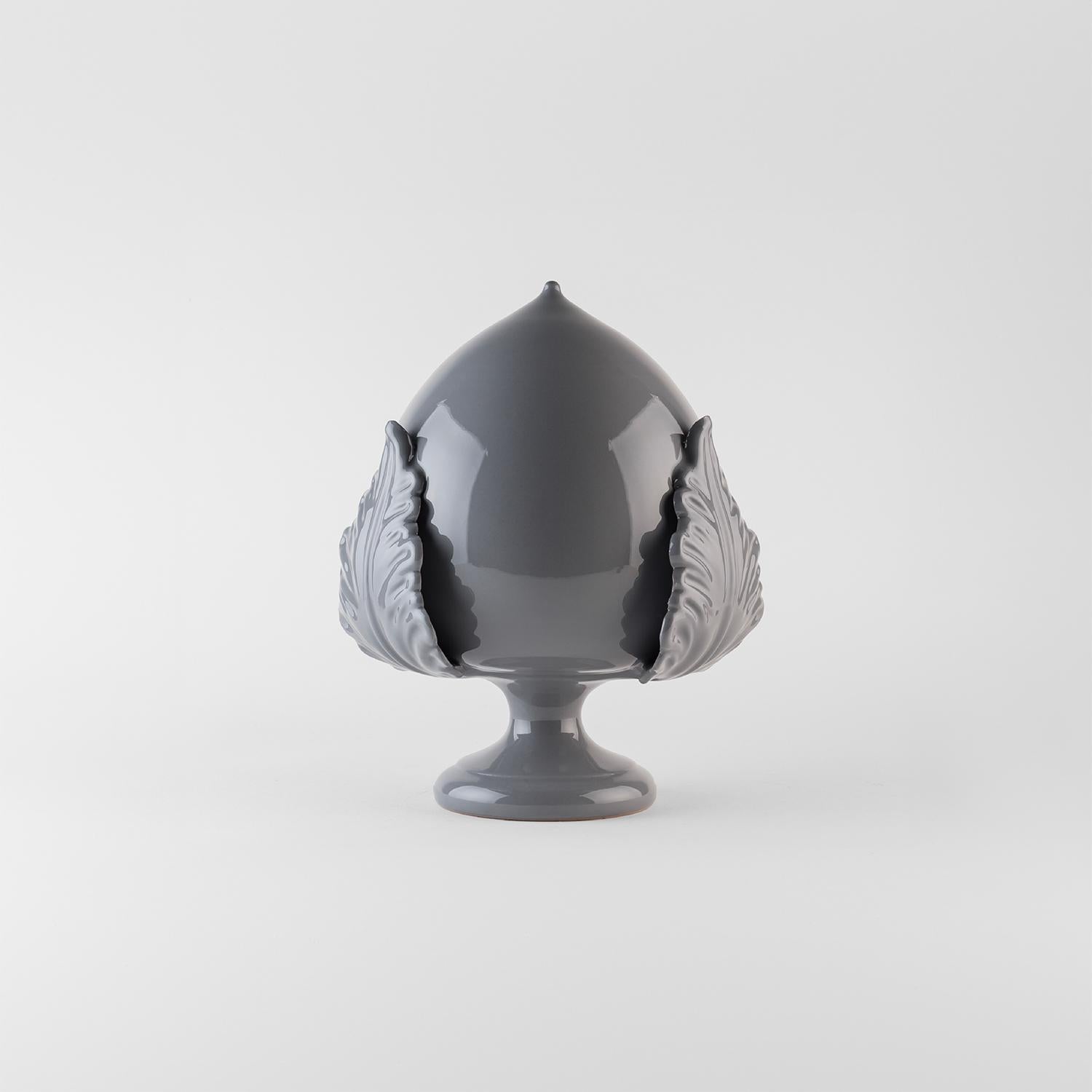 Decoration PUMO16'' ceramic. Centerpiece. Sculpture. Handmade in Italy. 3 pieces For Sale 1