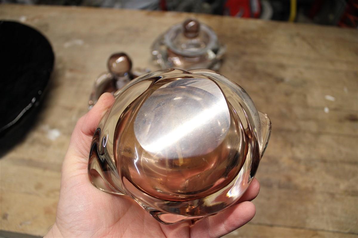Decorativ Massif Vanity Set Murano Glass 1940s Seguso Italy perfume jar For Sale 8