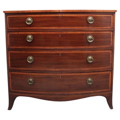 Decorative 18th Century mahogany bowfront chest of drawers