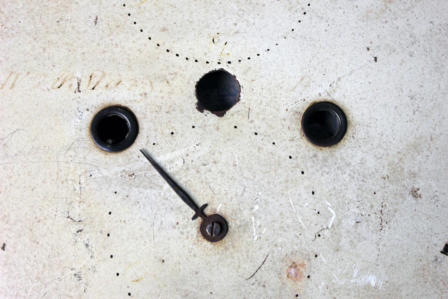 English Decorative 18th Century Moon Phase Painted Longcase Clock Dial, circa 1780-1790