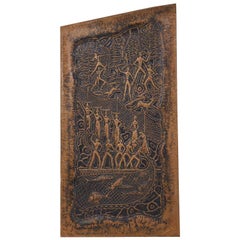 Decorative 1950s Copper Panel