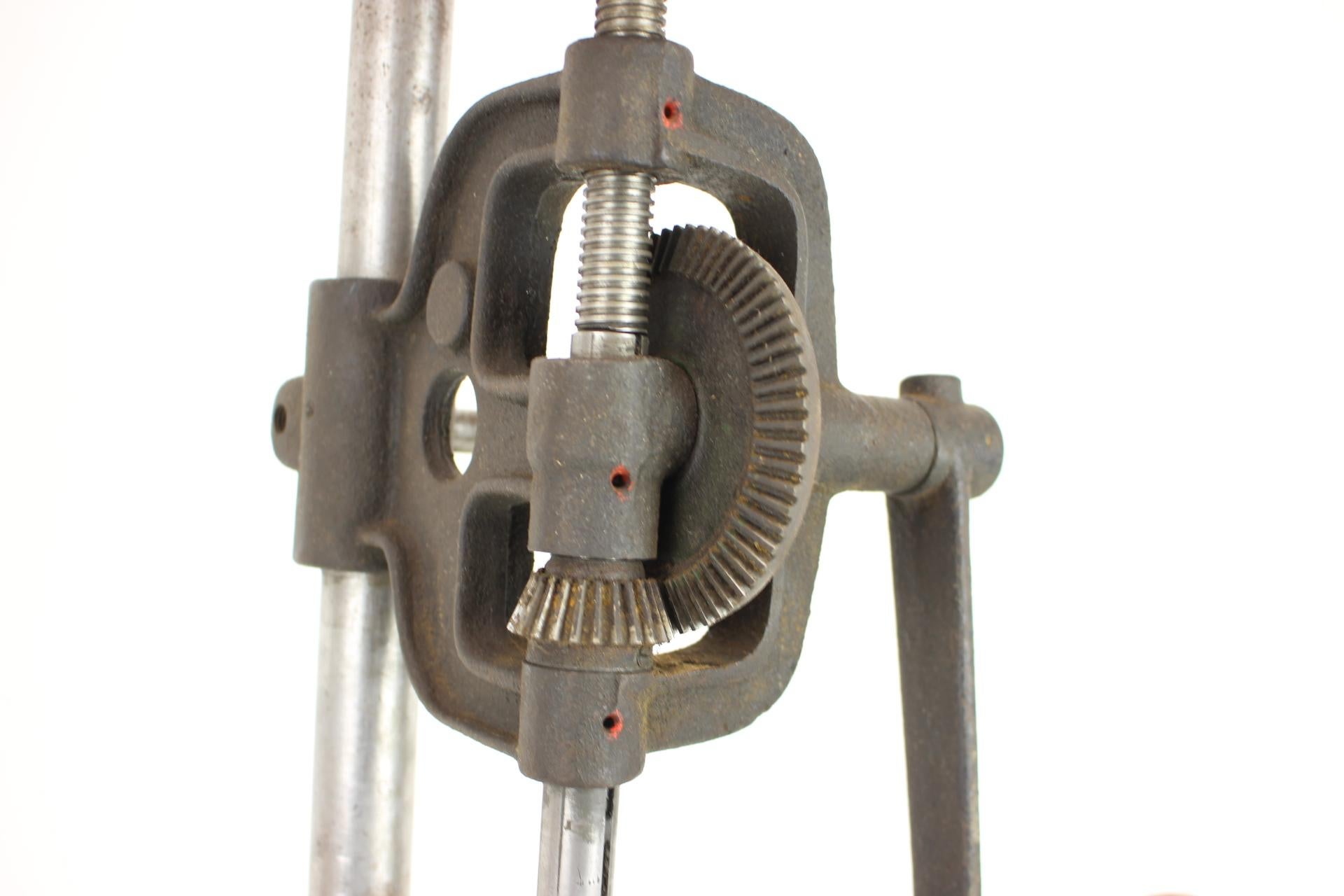 Metal Decorative 1960's DPS Hand Drill, Czechoslovakia For Sale