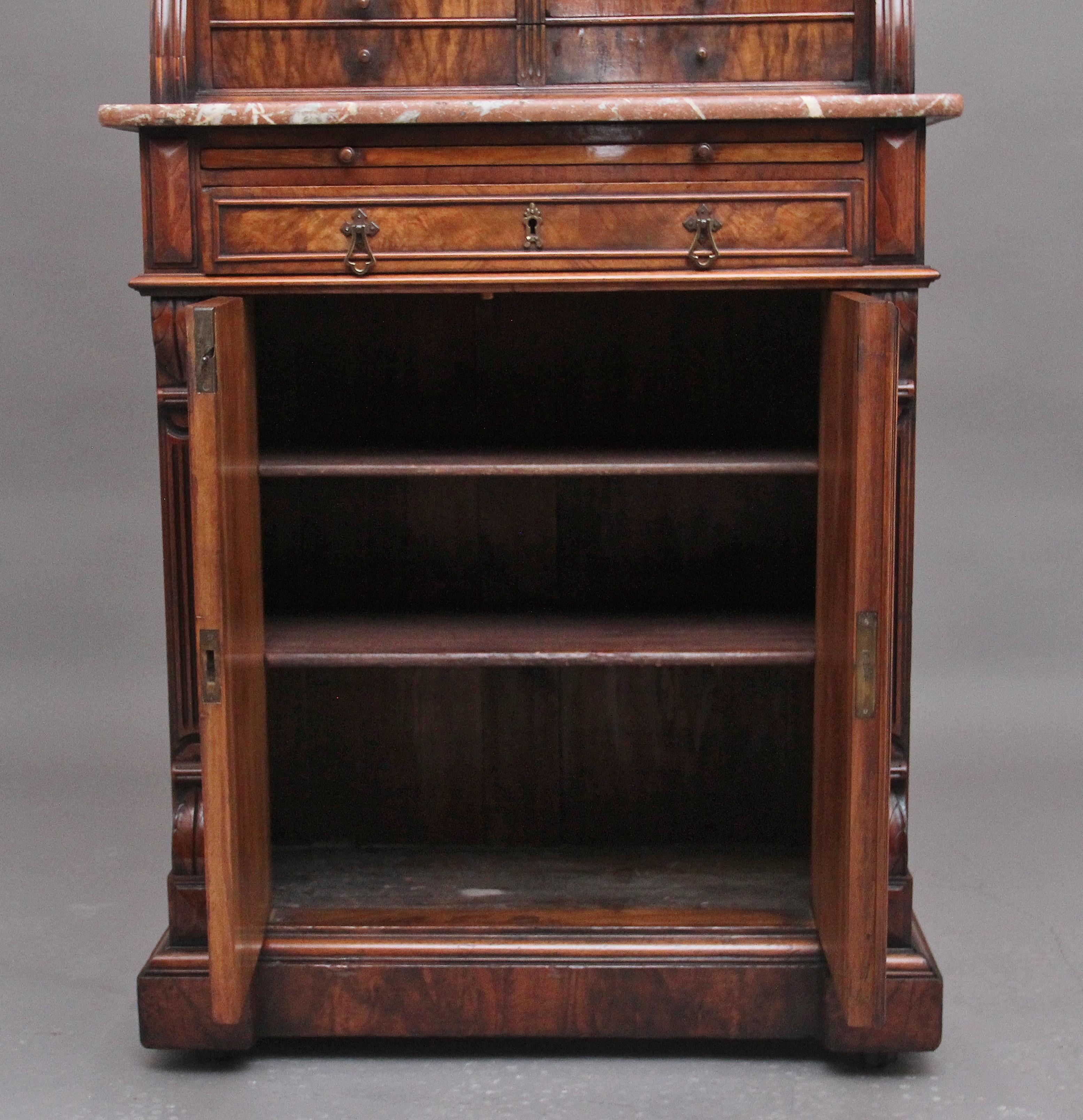 Decorative 19th Century Burr Walnut Dentist Cabinet For Sale 4