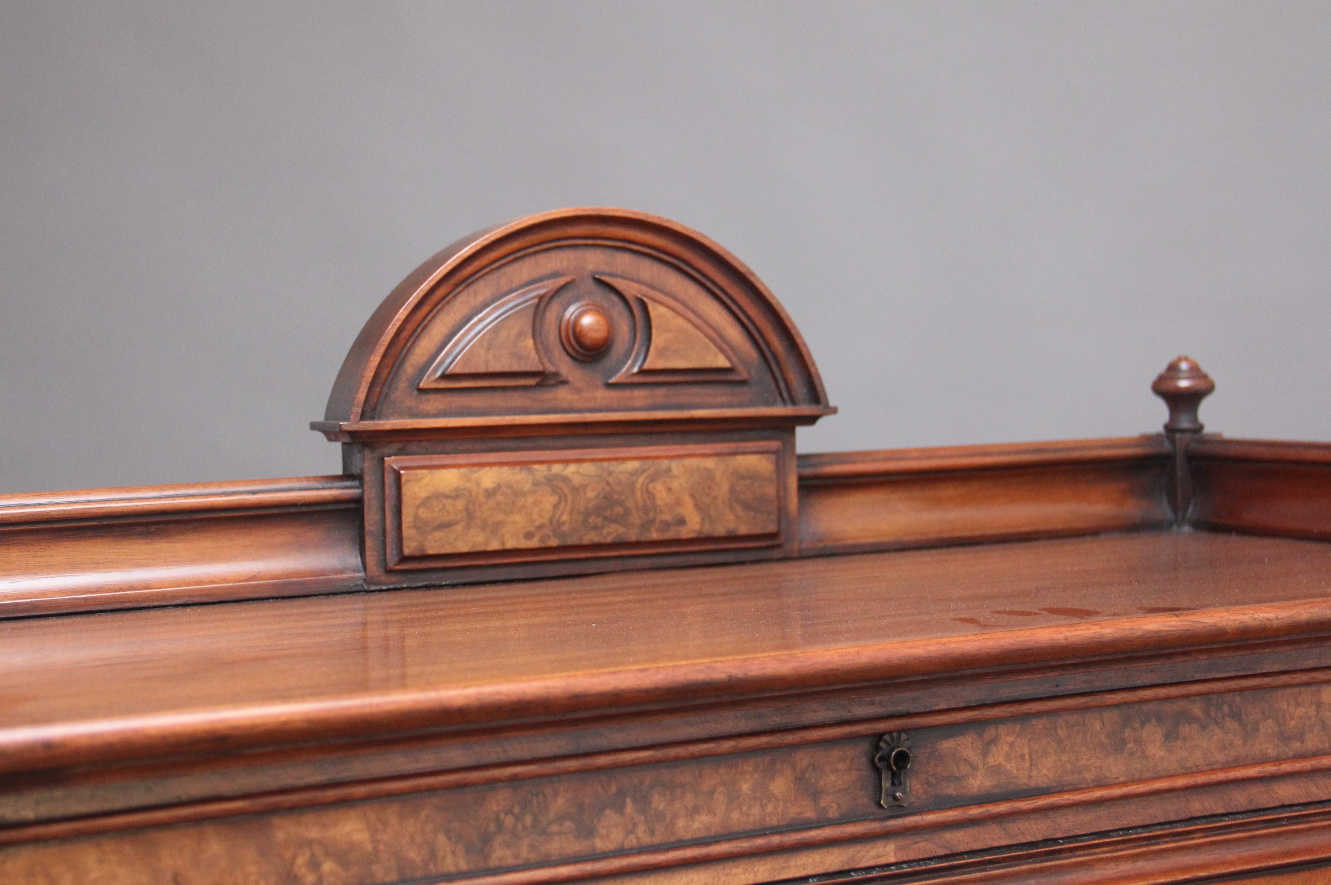 Decorative 19th Century Burr Walnut Dentist Cabinet For Sale 9