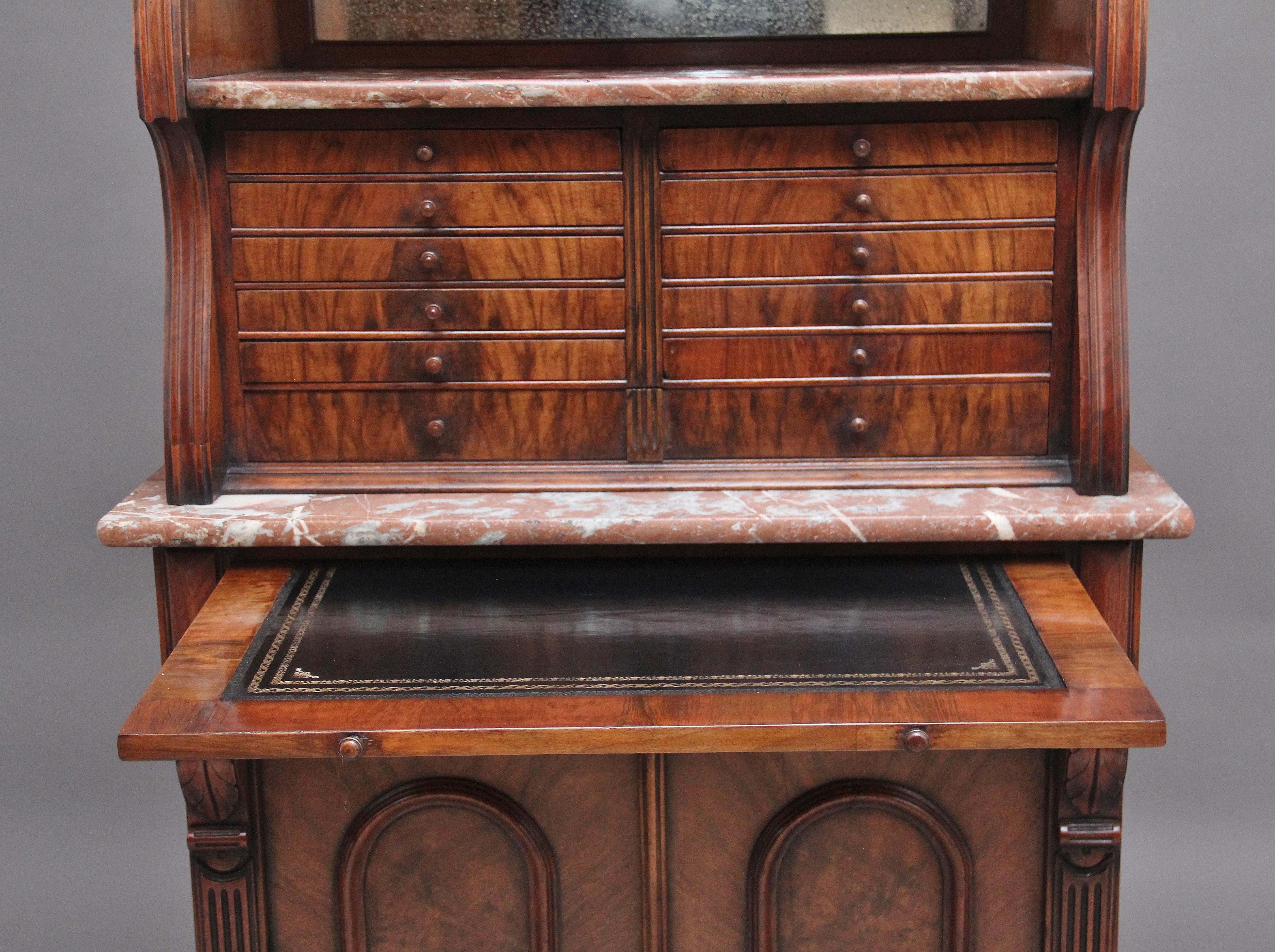 Decorative 19th Century Burr Walnut Dentist Cabinet For Sale 1