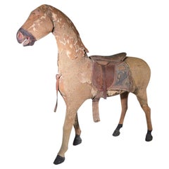 Decorative 19th-Century Carved Wooden Horse